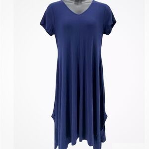 NWT Attitudes by Renee. Navy Midi Dress LP